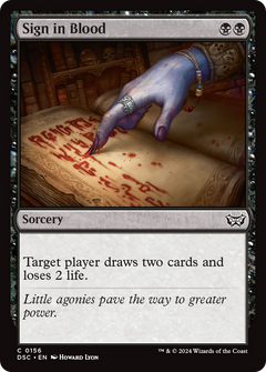 Sign in Blood [Duskmourn: House of Horror Commander]-1
