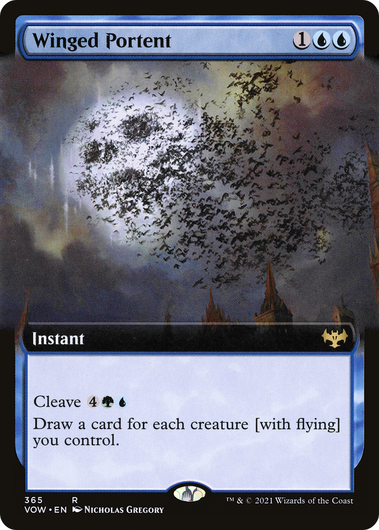 Winged Portent (Extended Art) (VOW-365) - Innistrad: Crimson Vow: (Extended Art) Foil-1