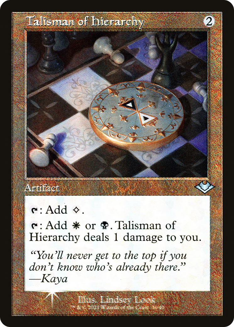 Talisman of Hierarchy (Retro Frame) (MH1-036) - Modern Horizons 1 Timeshifts Etched Foil-1