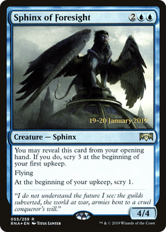 Sphinx of Foresight [Ravnica Allegiance Prerelease Promos]-1