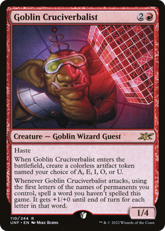 Goblin Cruciverbalist [Unfinity]-1