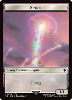 Spirit // Squid Double-Sided Token [FINAL FANTASY Commander Tokens]-1