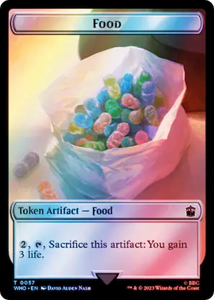 Horse // Food (0057) Double-Sided Token (Surge Foil) [Doctor Who Tokens]-2