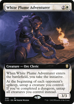 White Plume Adventurer (Extended Art) (CLB-558) - Commander Legends: Battle for Baldur's Gate: (Extended Art) Foil-1