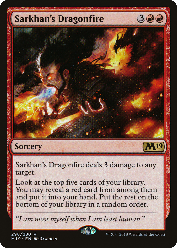 Sarkhan's Dragonfire [Core Set 2019]-1