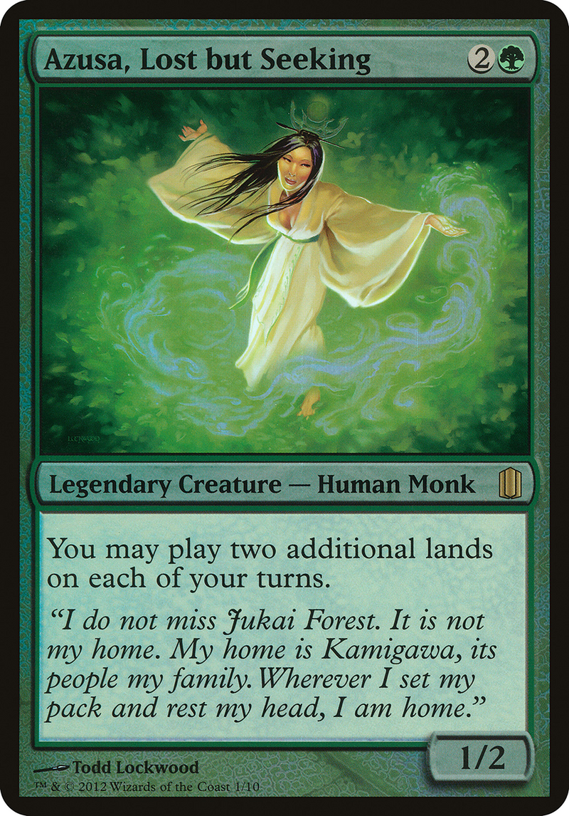 Azusa, Lost but Seeking (Oversized) [Commander's Arsenal Oversized]-1