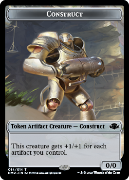 Goblin // Construct Double-Sided Token [Dominaria Remastered Tokens]-2