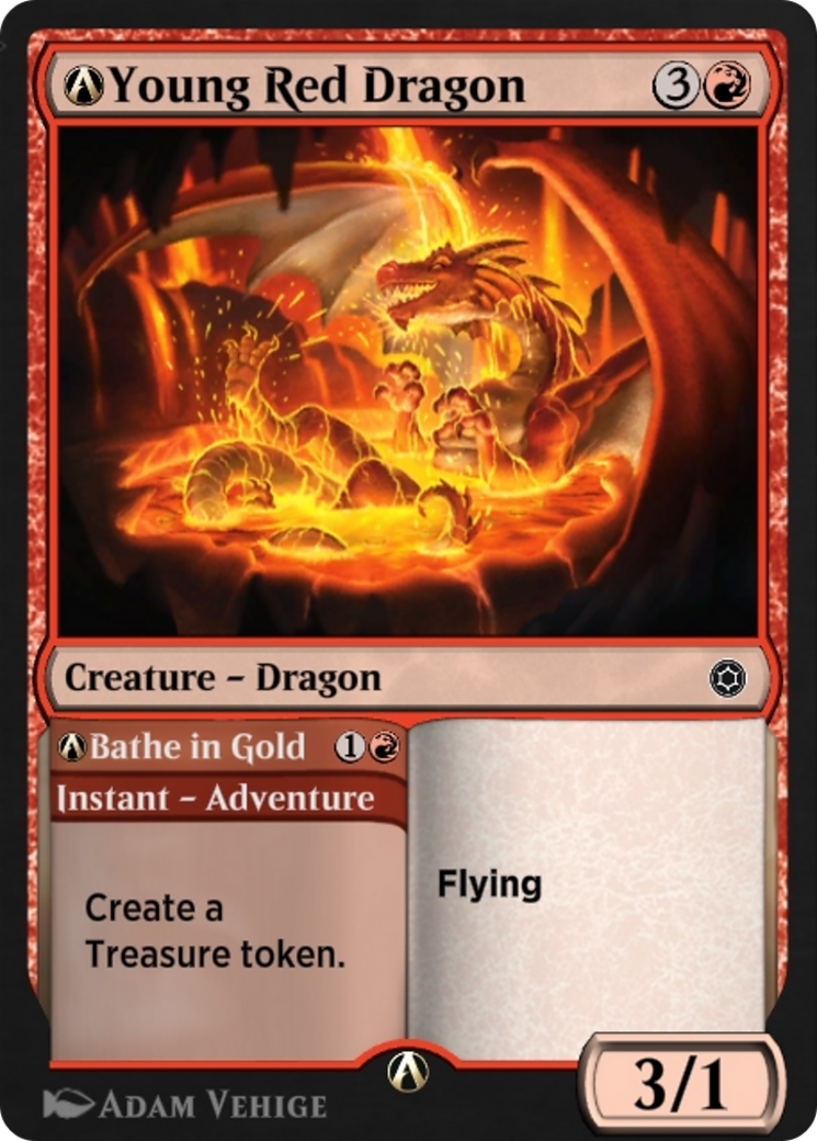 A-Young Red Dragon // A-Bathe in Gold (HBG-A-197) - Alchemy Horizons: Baldur's Gate-1