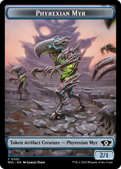 Phyrexian Myr // Teferi's Talent Emblem Double-Sided Token [March of the Machine Tokens]-1