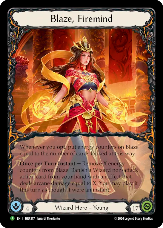 Blaze, Firemind [HER117] (Promo)  Rainbow Foil-1