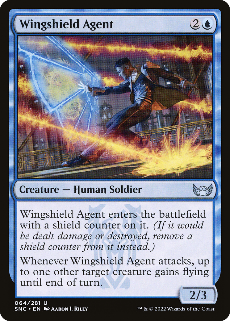 Wingshield Agent (SNC-064) - Streets of New Capenna Foil-1