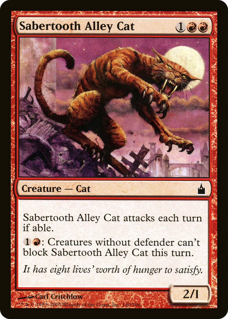 Sabertooth Alley Cat [Ravnica: City of Guilds]-1
