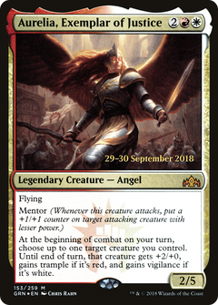 Aurelia, Exemplar of Justice [Guilds of Ravnica Prerelease Promos]-1