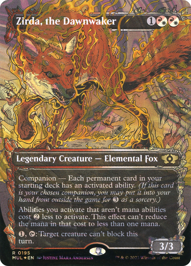 Zirda, the Dawnwaker (Halo Foil) (MUL-195) - Multiverse Legends: (Showcase) (Borderless) Foil-1