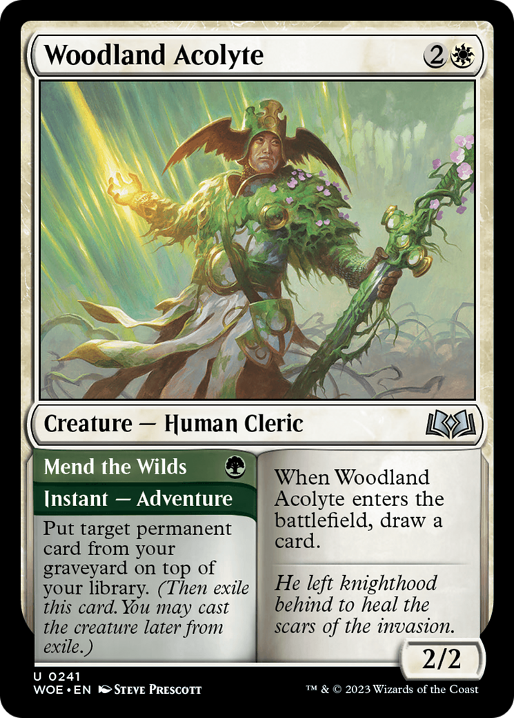 Woodland Acolyte (WOE-241) - Wilds of Eldraine Foil-1