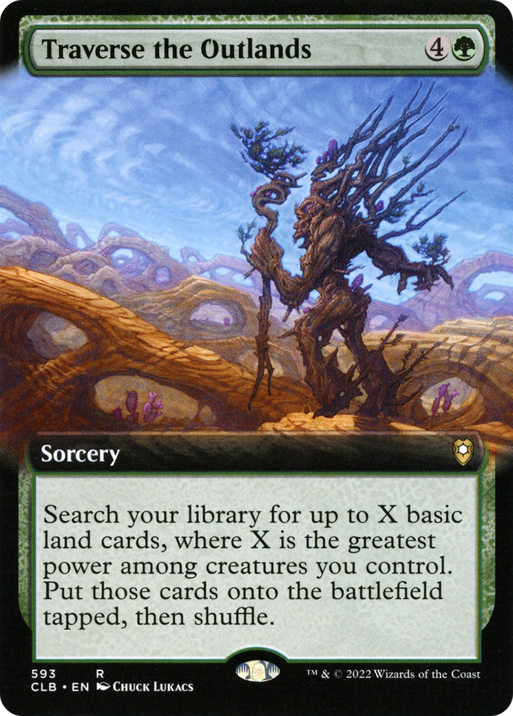 Traverse the Outlands (Extended Art) (CLB-593) - Commander Legends: Battle for Baldur's Gate: (Extended Art) Foil-1