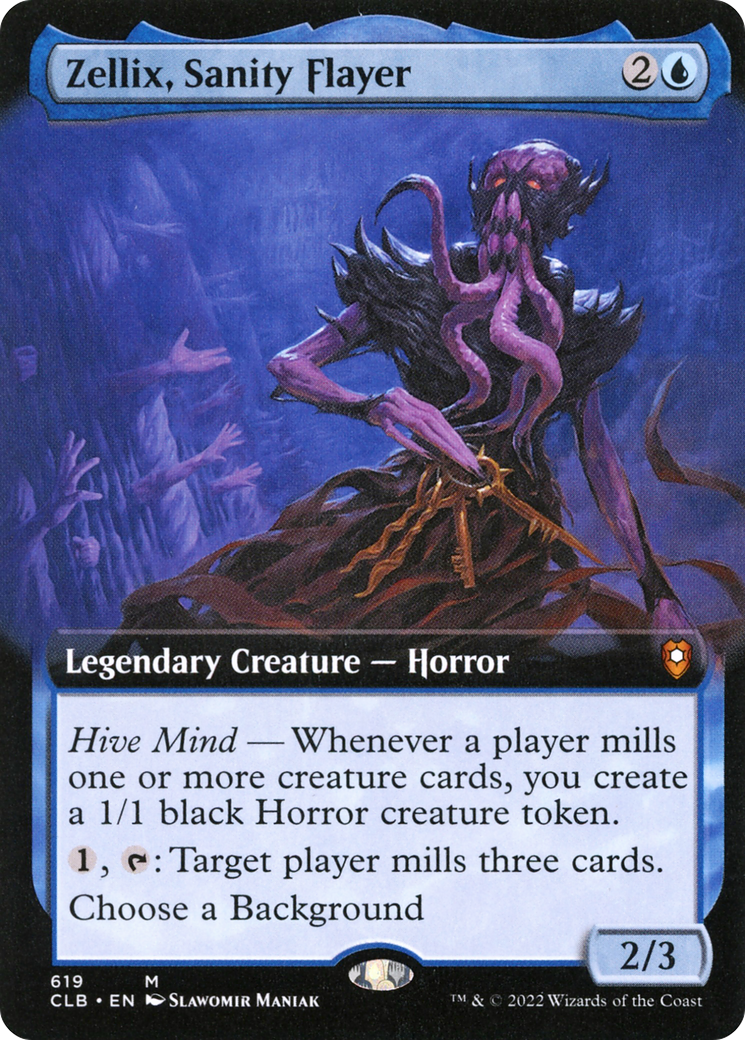 Zellix, Sanity Flayer (Extended Art) (CLB-619) - Commander Legends: Battle for Baldur's Gate: (Extended Art)-1