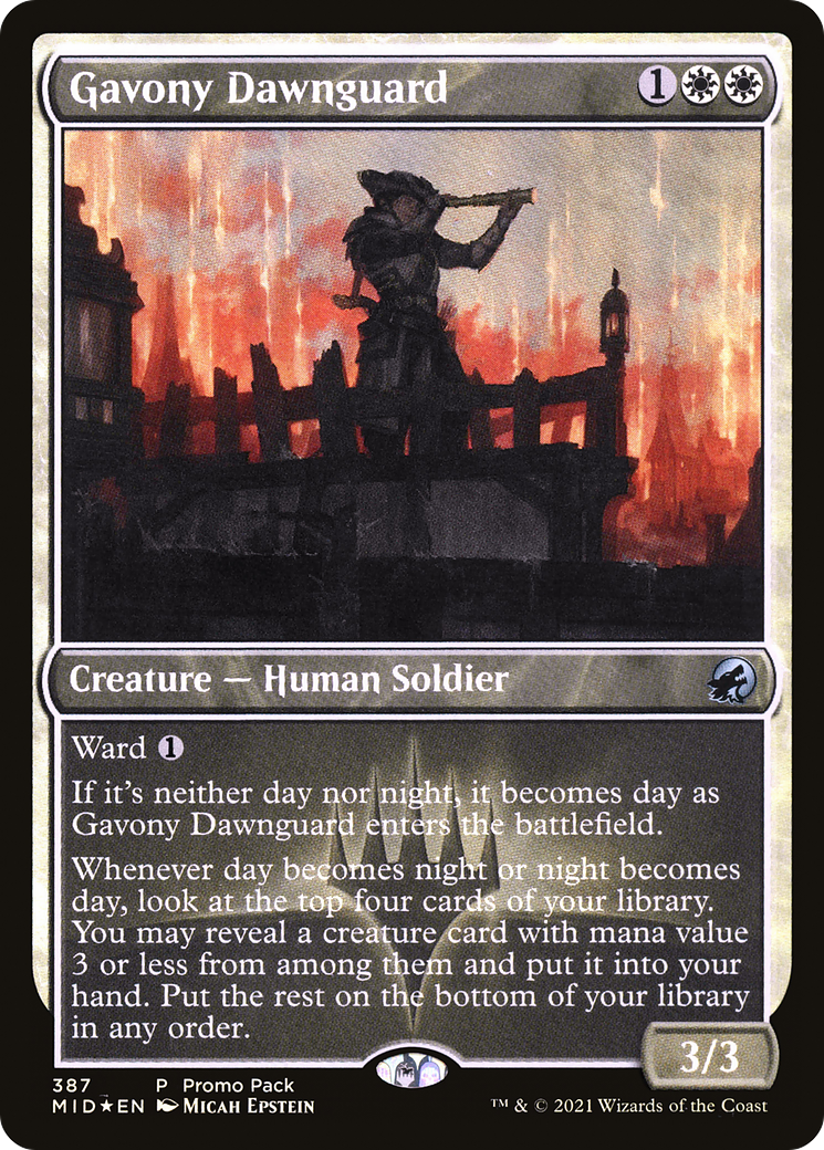 Gavony Dawnguard (Promo Pack) [Innistrad: Midnight Hunt Promos]-1