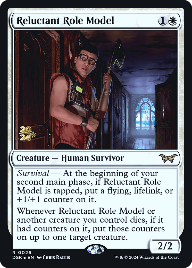 Reluctant Role Model (0026) [Duskmourn: House of Horror Prerelease Promos]-1