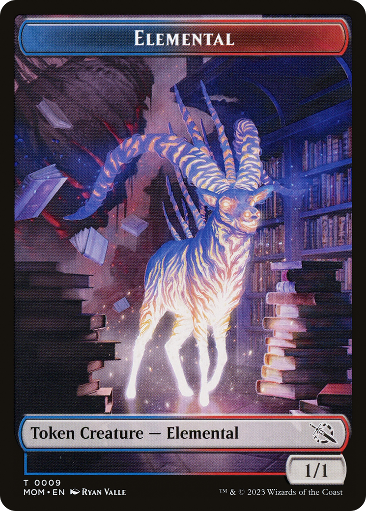 Elemental (09) // Spirit (13) Double-Sided Token [March of the Machine Tokens]-1