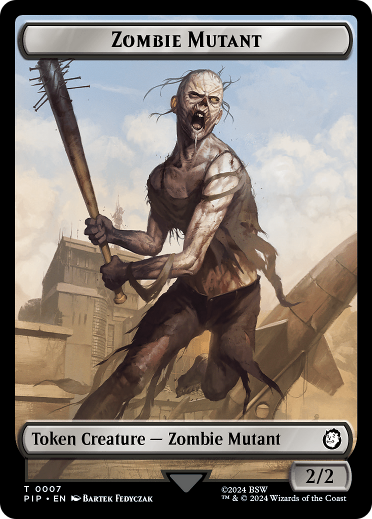 Zombie Mutant (TPIP-007) - Fallout Tokens-1