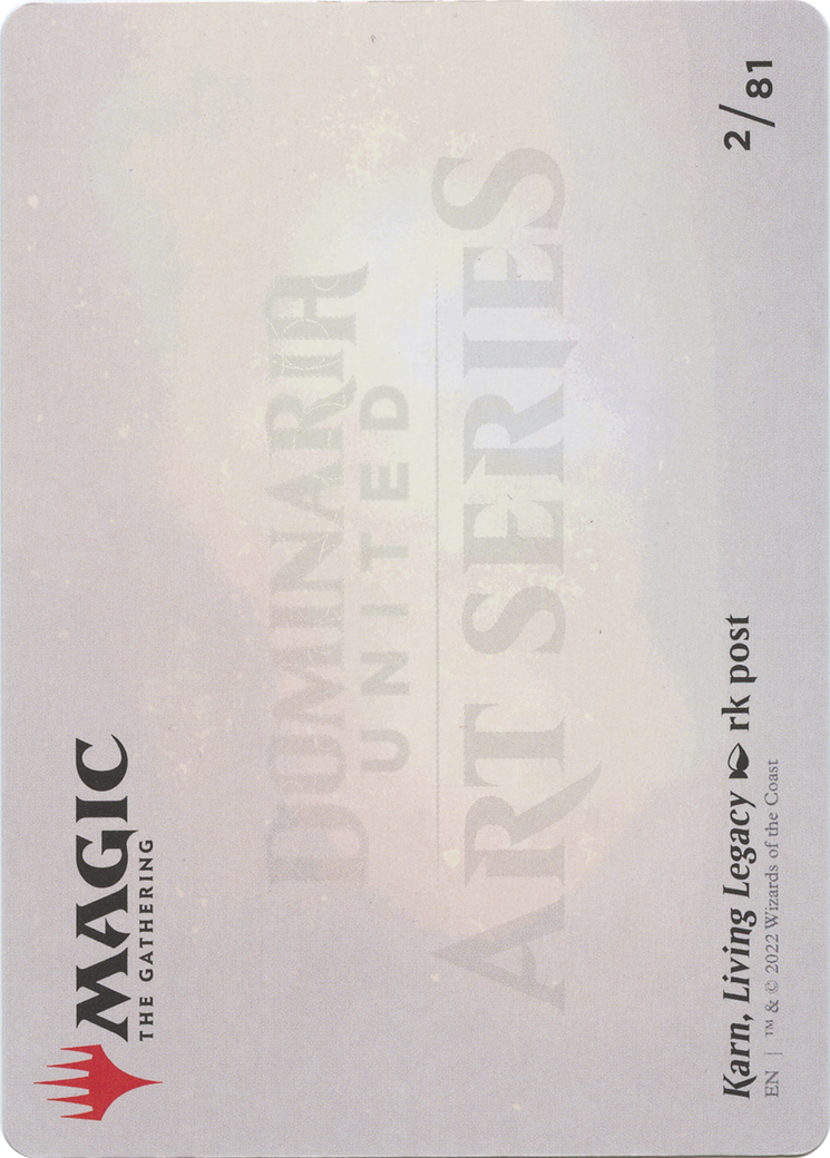 Karn, Living Legacy // Karn, Living Legacy (ADMU-002) - Dominaria United Art Series (Borderless)-2