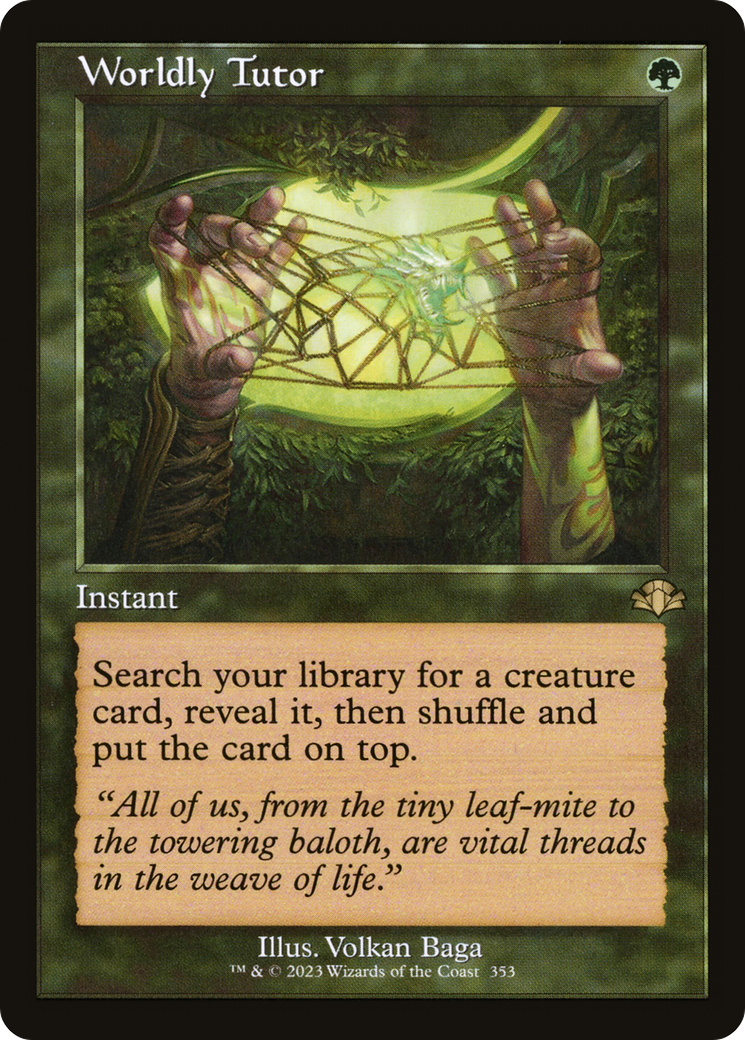 Worldly Tutor (Retro Frame) (DMR-353) - Dominaria Remastered-1