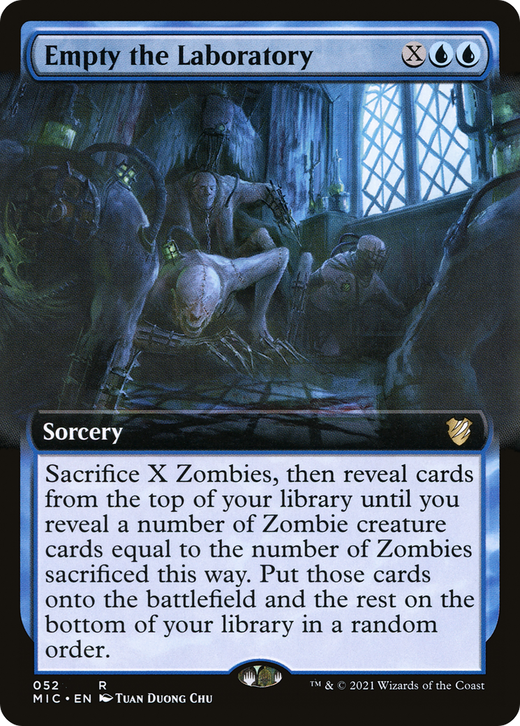Empty the Laboratory (Extended Art) [Innistrad: Midnight Hunt Commander]-1