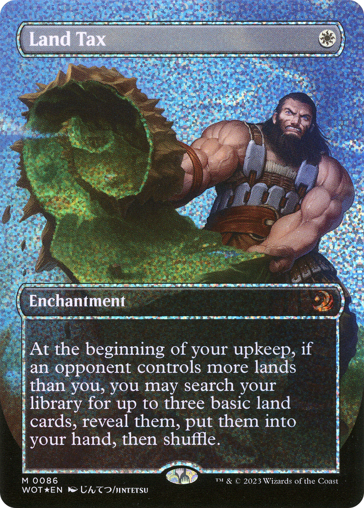Land Tax (Anime Borderless) (Confetti Foil) [Wilds of Eldraine: Enchanting Tales]-1