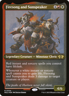 Firesong and Sunspeaker (Foil Etched) [Multiverse Legends]-1