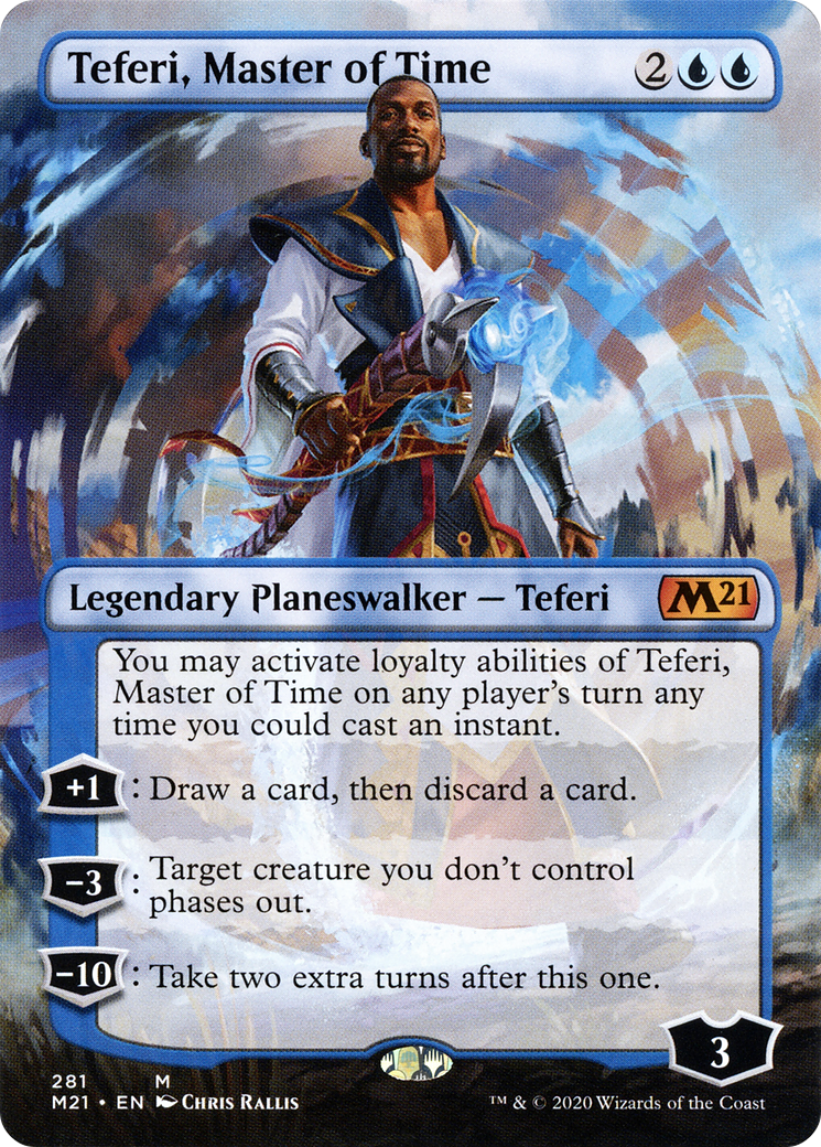 Teferi, Master of Time (Borderless) [Core Set 2021]-1