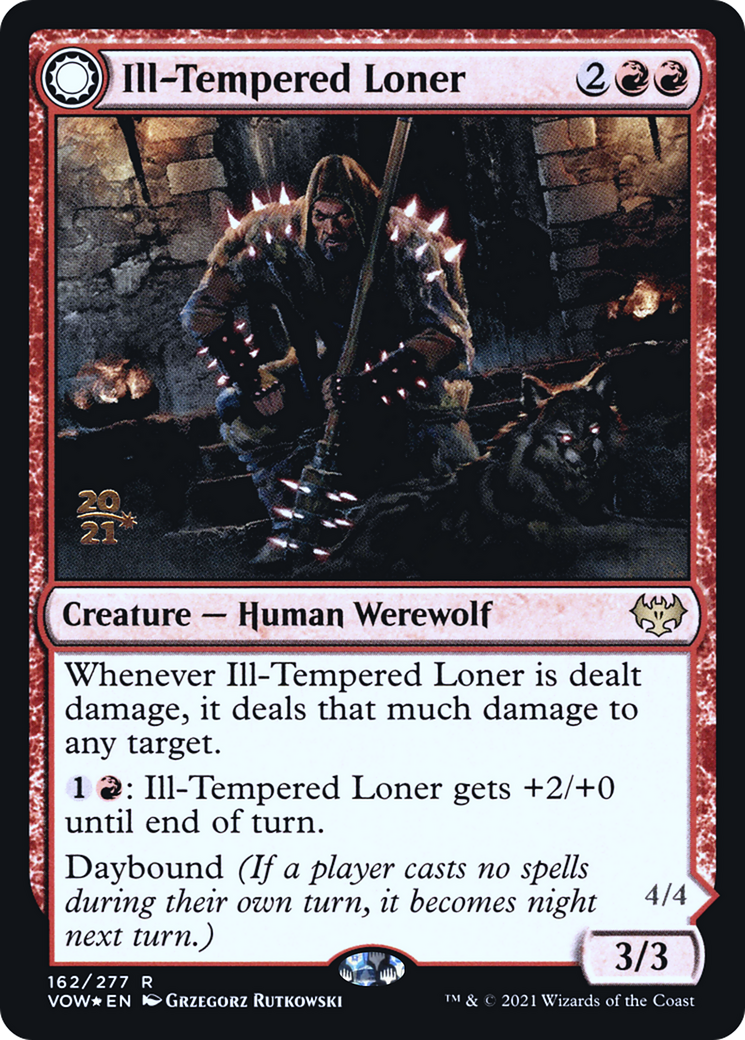 Ill-Tempered Loner // Howlpack Avenger [Innistrad: Crimson Vow Prerelease Promos]-3