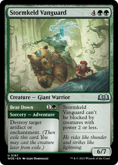 Stormkeld Vanguard // Bear Down [Wilds of Eldraine]-1