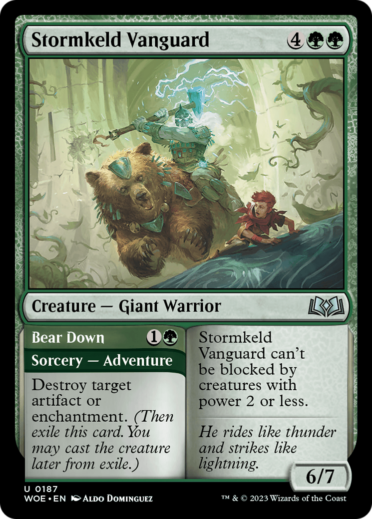 Stormkeld Vanguard // Bear Down [Wilds of Eldraine]-1