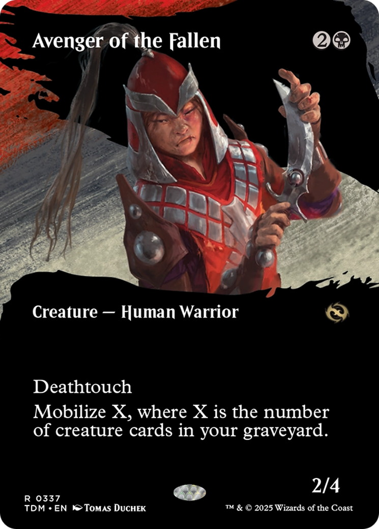 Avenger of the Fallen (Borderless) [Tarkir: Dragonstorm]-1