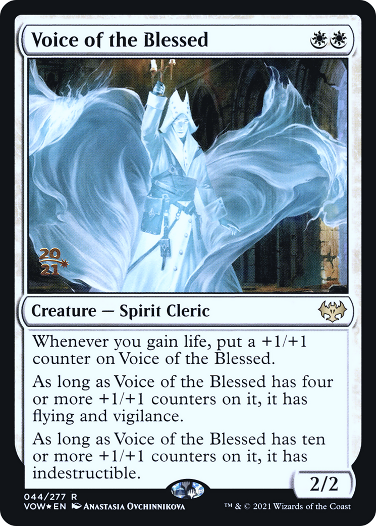 Voice of the Blessed (PRE-044) - Innistrad: Crimson Vow Promos Foil-1