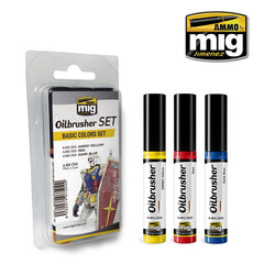 Ammo by MIG -  Oilbrushers - Basic Colors Set
