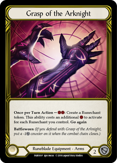 Grasp of the Arknight [FAB010-P] (Promo)  1st Edition Cold Foil - Golden-1