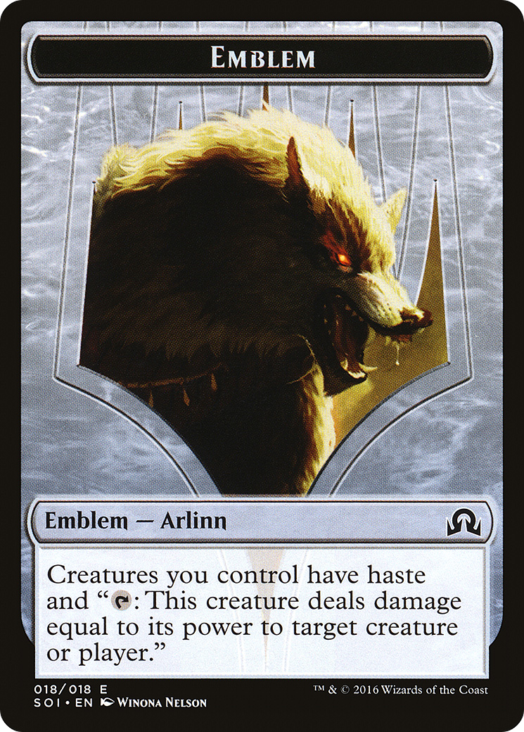 Arlinn Kord Emblem [Shadows over Innistrad Tokens]-1