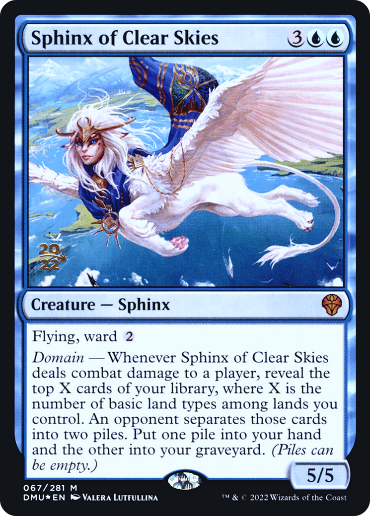 Sphinx of Clear Skies [Dominaria United Prerelease Promos]-1