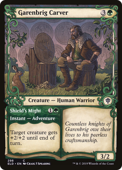 Garenbrig Carver // Shield's Might (Showcase) [Throne of Eldraine]-1