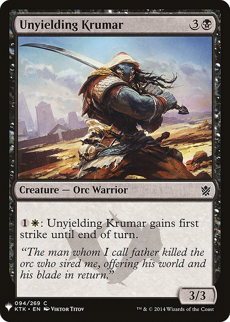 Unyielding Krumar (LIST-KTK-94) - The List-1
