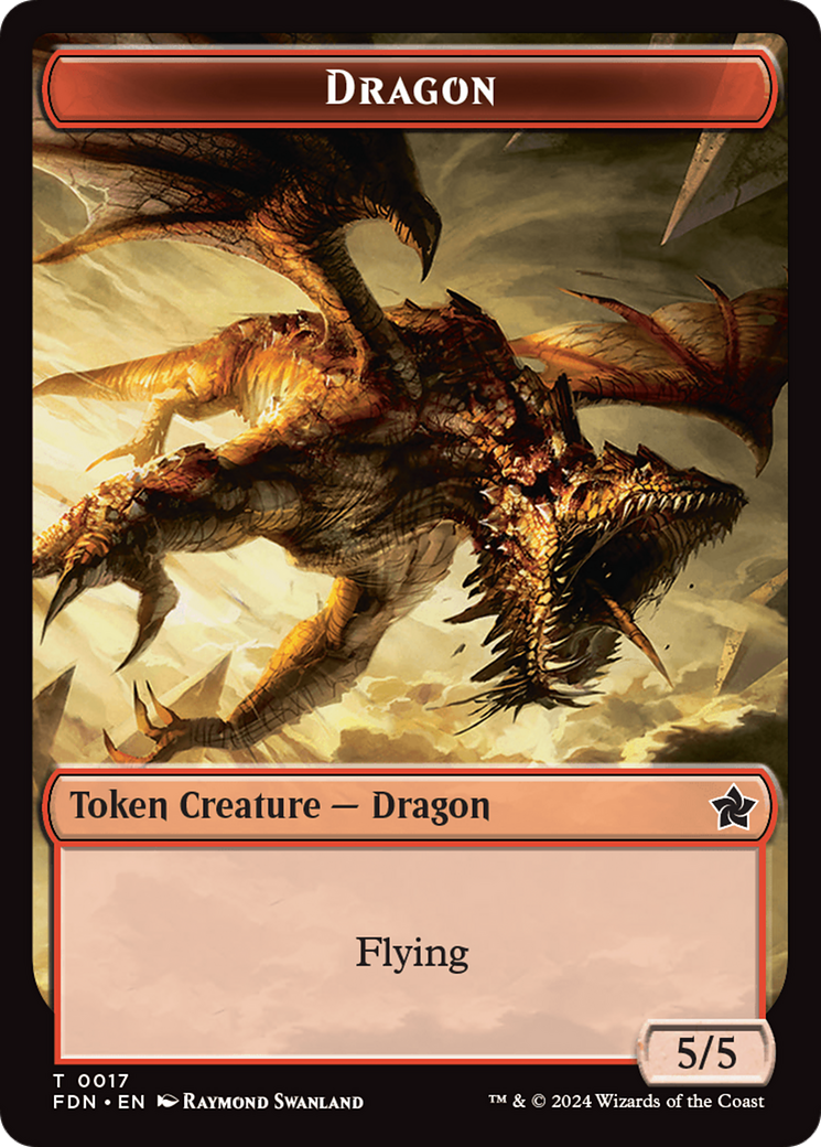 Dragon (0016) // Dragon (0017) Doubled-Sided Token [Foundations Tokens]-2