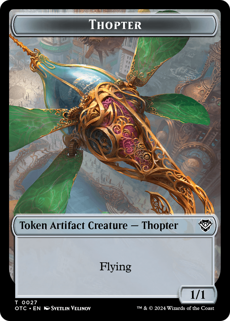 Thopter (TOTC-027) - Outlaws of Thunder Junction Commander Tokens Foil-1