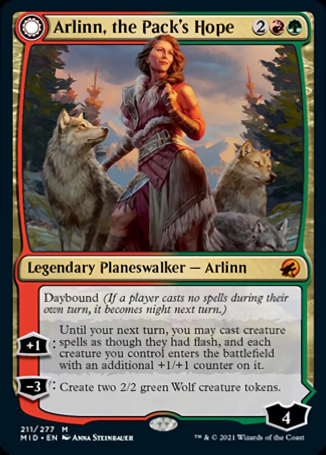 Arlinn, the Pack's Hope // Arlinn, the Moon's Fury [Innistrad: Midnight Hunt]-1