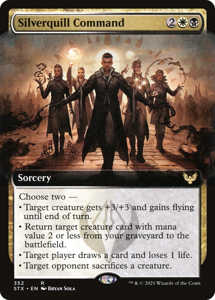 Silverquill Command (Extended Art) [Strixhaven: School of Mages]-1