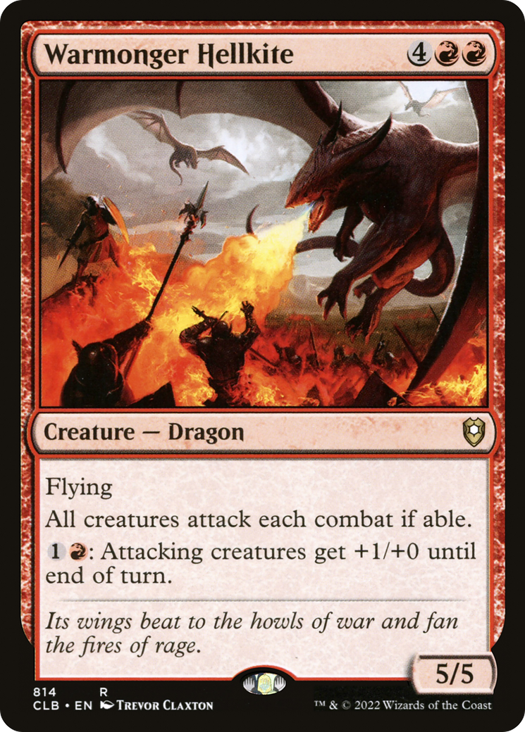 Warmonger Hellkite (CLB-814) - Commander Legends: Battle for Baldur's Gate-1
