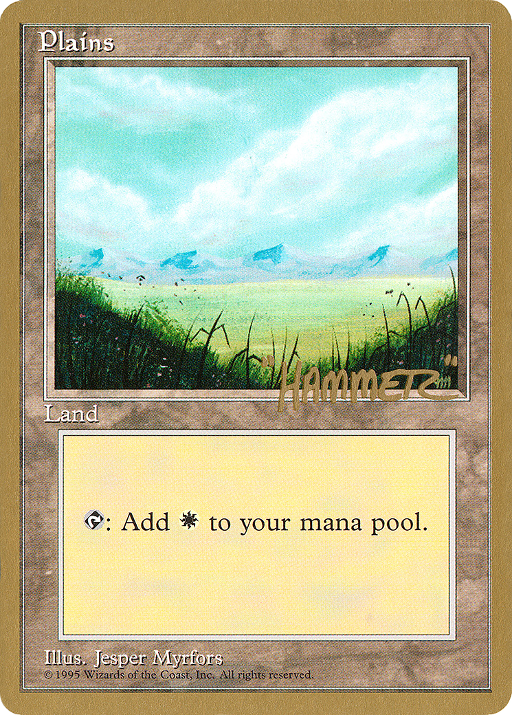 Plains (C) - 1996 Shawn "Hammer" Regnier (4ED) (WCD-) - Pro Tour Collector Set-1