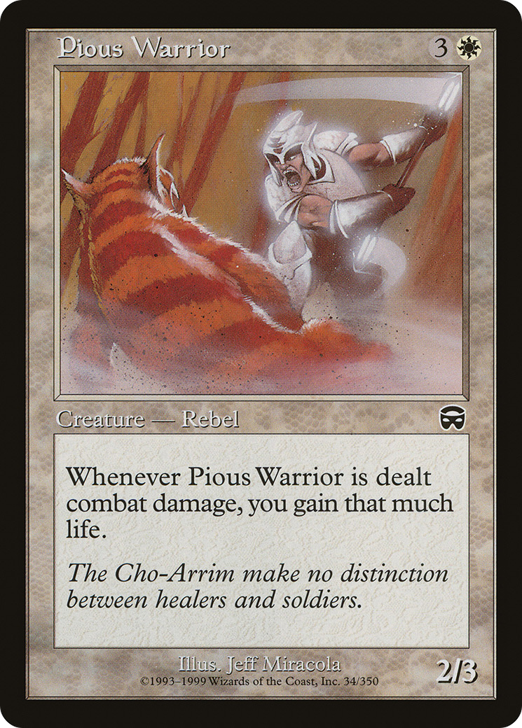 Pious Warrior [Mercadian Masques]-1