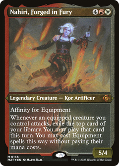 Nahiri, Forged in Fury (MAT-136) - March of the Machine: The Aftermath Etched Foil-1